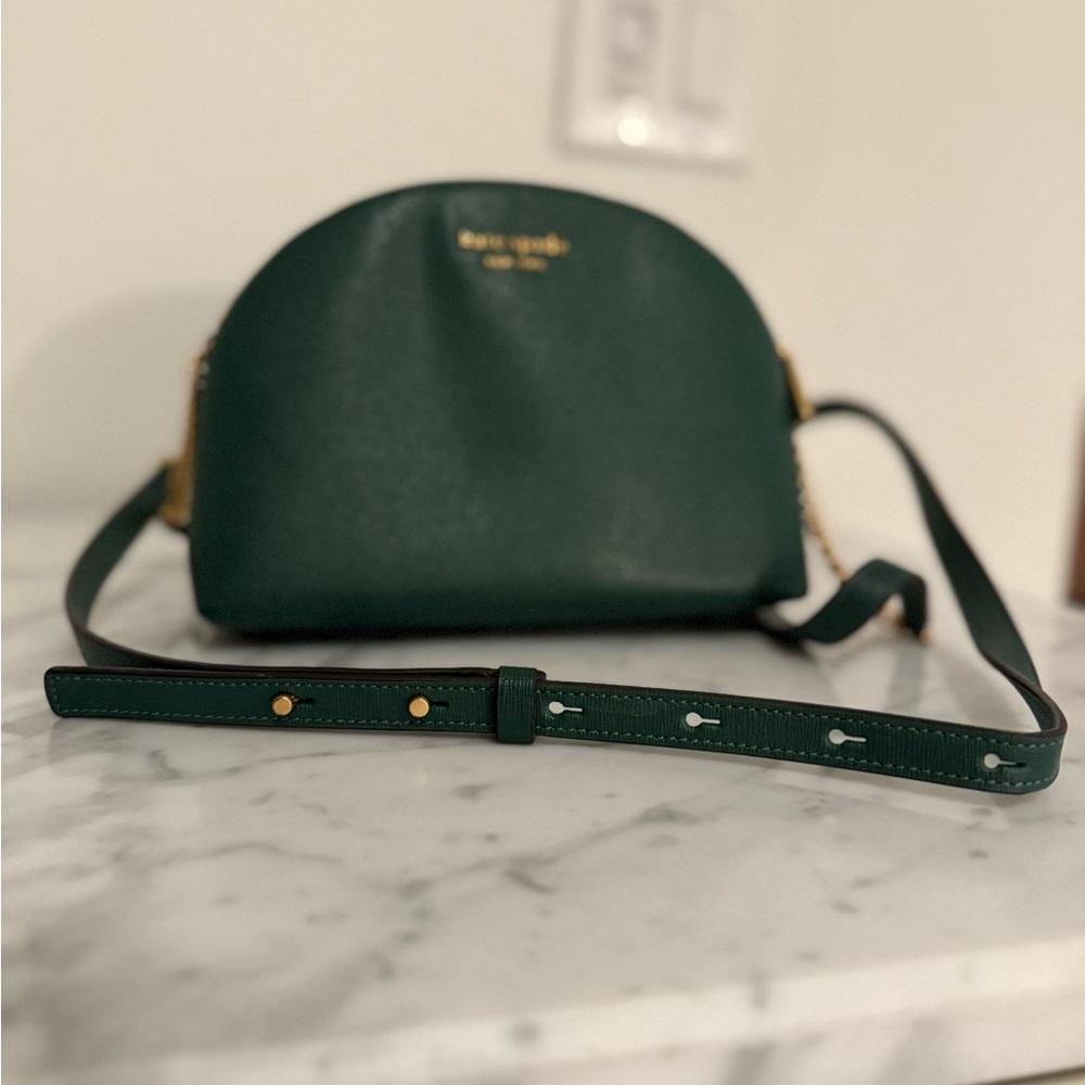 Kate Spade Lori Dome Crossbody in Deep Forest Green – EUC